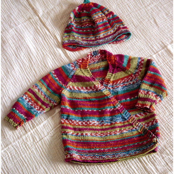 K479 Crossover Cardigan and Hat by Sesia